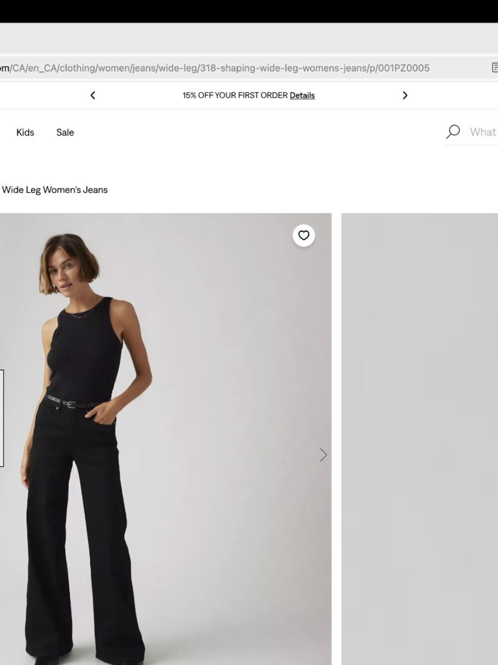 Levi's 318 shaping jeans in black